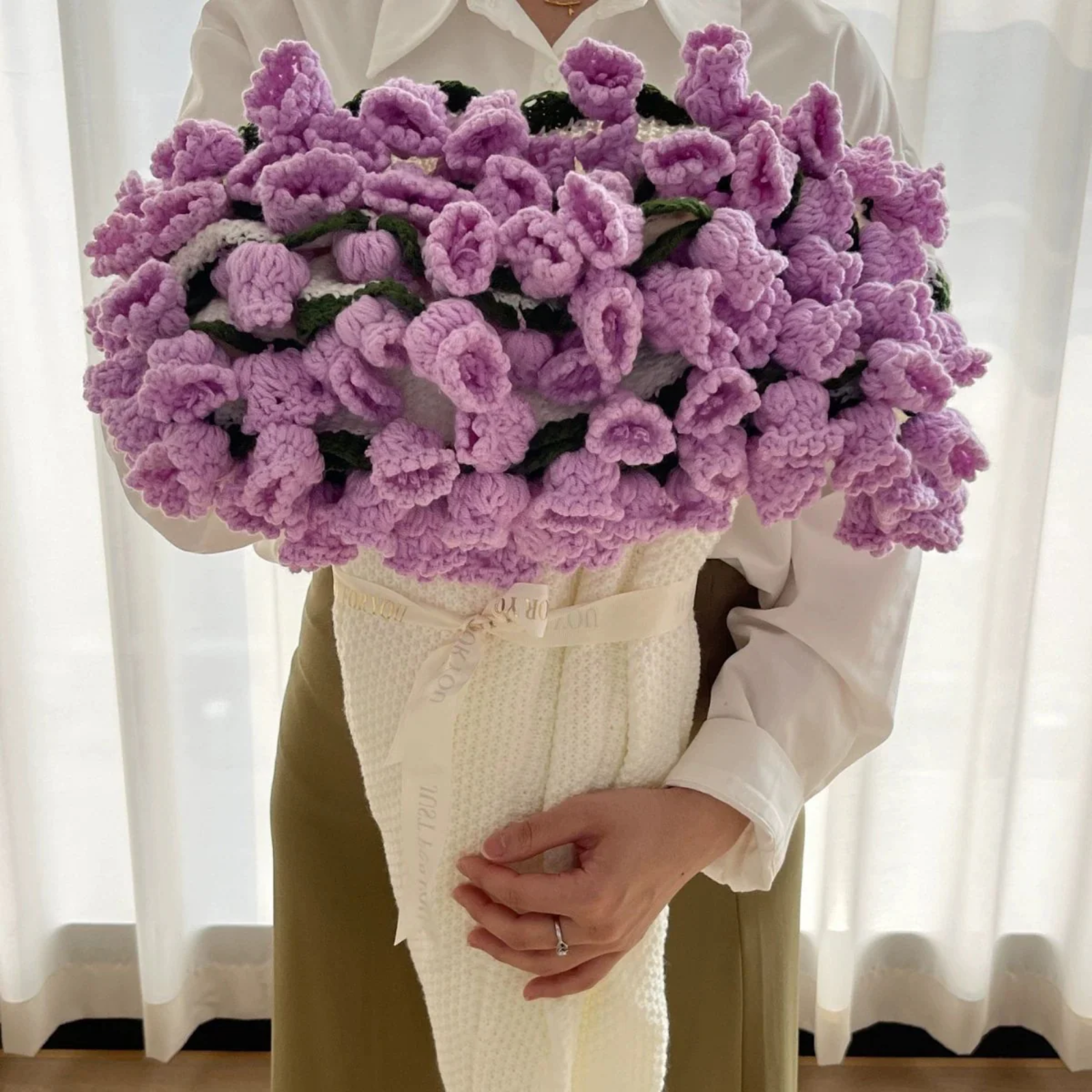 Manta Bouquet Tricotita